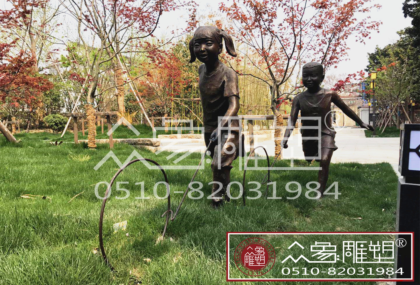 滾鐵環小男孩(高1200mm厚度4-5mm)_副本.jpg 鑄銅人物雕塑滾鐵環小男孩.jpg